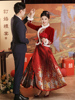 马面裙敬酒服新娘秋冬红色高级感小个子新中式订婚礼服连衣裙套装