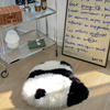 速发纯羊毛熊猫垫羊毛，可爱熊猫抱枕地毯地垫枕头治愈小可爱
