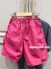 男孩子可以穿的玫粉色中裤过膝 日本儿童五分裤 宝宝夏季休闲短裤