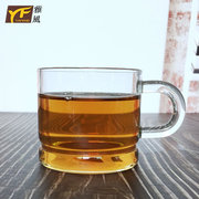 雅风耐高温玻璃茶杯带把透明精致玻璃把杯欧式花茶杯咖啡杯