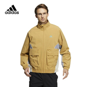 adidas阿迪达斯外套男款，秋季款运动休闲立领，保暖夹克hz7009