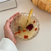 创意泡泡圈酸奶沙拉碗玻璃水果碗糖水燕窝碗轻奢水晶甜品碗银耳碗