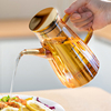 玻璃油壶防漏油瓶厨房，不挂油大容量带刻度不锈钢，调料装酱油醋油壸