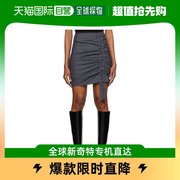 香港直邮潮奢ganni女士灰色，条纹短裙