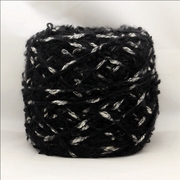手工编织毛线特色羊棉腈混纺，黑白结子圈圈线中粗贴肤外套围巾