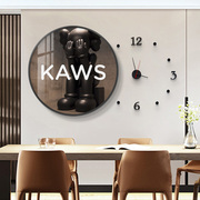 现代简约餐厅装饰画潮流时尚，餐桌背景墙壁画钟表挂钟客厅创意挂画