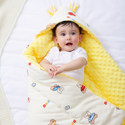 婴儿包被纯棉抱被春夏薄款秋冬季夹棉宝宝的小被子初生新生儿用品