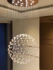 别墅复式楼客厅水晶吊灯，楼梯中空圆球形现代简约挑空餐厅创意大气
