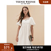 teenieweenie小熊奥莱泡泡，袖设计方领连衣裙淑女气质，裙子女装夏款