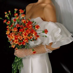 新娘手套森系优雅荷叶边遮手臂袖子婚礼婚纱礼服手袖可订做颜色