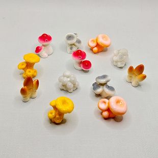微景观创意仿真小蘑菇摆件 微缩蔬菜食玩模型DIY园艺盆栽桌面饰品