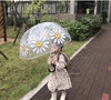 北欧INS风向日葵儿童雨伞防雨宝宝可爱街拍花朵波点伞 拍摄道具