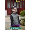 中国风女童马甲宝宝新中式，无袖儿童坎肩汉服夹棉背心，童装紫色毛毛