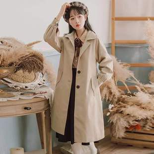 chic风衣外套女2024春秋季韩版学生显瘦小个子，中长款宽松大衣