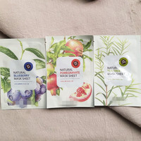 3款可选!韩国dxian蓝莓，红石榴，茶树水果精华面膜贴祛痘美白