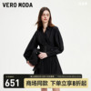 Vero Moda连衣裙2024春夏翻领短款收腰显瘦衬衫式优雅通勤