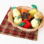 水果香囊模板柿子苹果梨子，手工布艺diy香包创意自制送教程
