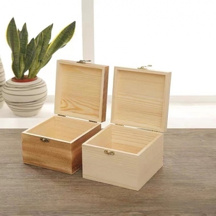 复古小箱子盒子桌面木质，首饰收纳盒整理储物百宝箱道具箱