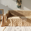 北欧森系文艺民族素色棉毯沙发装饰线毯沙发巾垫罩布流苏加厚盖布