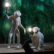 意大利seletti创意装饰灯具猴子灯攀爬款创意摆件礼物卧室夜灯