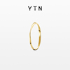 yin隐莫比乌斯环1.2素圈戒指，18k金情侣(金情侣，)对戒黄金au750小众设计