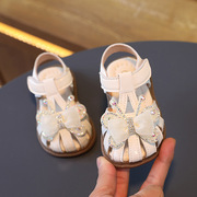 婴儿凉鞋宝宝鞋1-3岁2公主鞋学步鞋，软底夏季女童鞋蝴蝶结