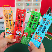 儿童圣诞铅笔文具手提五合一学习套装礼盒幼儿园生日伴手礼圣诞节