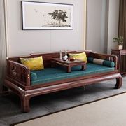木帆新中式乌金木实木，罗汉床沙发拉床现代简约仿古红木家具罗汉榻