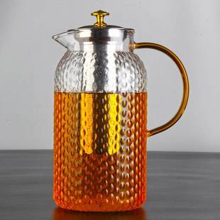 超大加厚玻璃茶壶耐热304过滤网，网红泡茶壶防爆套装明火家用煮茶