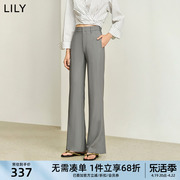 lily2024夏女装(夏女装)时尚，职业通勤款显瘦直筒，干练高腰西装休闲裤女