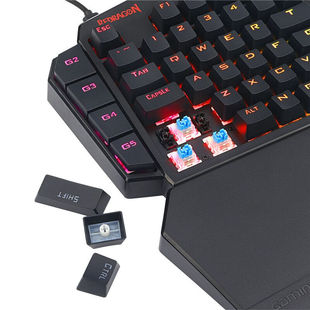 红龙k585单手键盘有线无线单手机械键盘机械键鼠套装手机平板