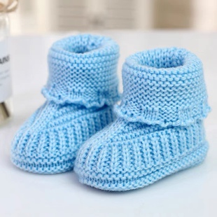 成品鞋0-6个月婴儿宝宝毛线，鞋男女童鞋手工编织新生儿学步鞋软底
