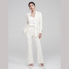 女士小西装2023西服，套装西装外套，时尚修身型长袖通勤白色纯色