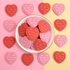 红色字母爱心蛋糕装饰饼干粉色浪漫情侣表白甜品纸杯插件摆件