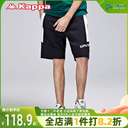 kappa卡帕短裤男针织运动裤休闲裤，印花五分裤k0b32dy08d