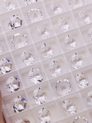施家水晶1088圆形钻001白色透底尖底美甲钻透明水晶饰品堆钻DIY钻