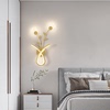 壁灯北欧设计师创意客厅背景墙灯具浪漫花朵氛围感卧室床头装饰灯