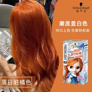 施华蔻染发膏斐丝丽泡泡染发剂显白自己在家染泡沫女落日脏橘正品