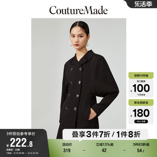 CoutureMade连衣裙春秋优雅双排扣蝙蝠for veromoda长袖通勤