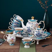 欧式下午茶茶具套装骨瓷咖啡，杯碟小奢华整套家用轻奢高档礼盒装