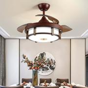 雷士照明led餐厅风扇吊灯新中式客厅卧室隐形电扇吊中国风轻奢灯