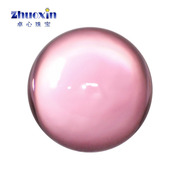 圆珠粉红色锆石裸石光珠，无孔圆球形素面饰品，人造宝石可镶嵌戒面