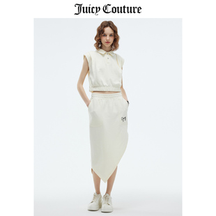 Juicy Couture橘滋POLO衫女2023春季美式休闲度假T恤无袖衬衫