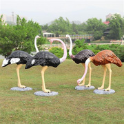 仿真鸵鸟摆件户外玻璃钢动物雕塑园林景观花园庭院装饰小品