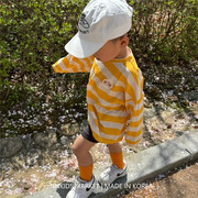NNKIDS韩国进口童装男女童儿童韩系条纹夏季防晒长袖T恤