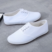 白色球鞋帆布鞋小白，鞋体操鞋网球鞋男武术，训练运动会鞋子