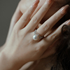 MUSE 珍珠戒指女小众设计复古轻奢高级时尚纯银尾戒食指指环缪斯