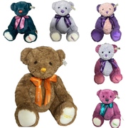 棕色抱着玫瑰花小熊公仔，泰迪熊毛绒玩具布娃娃儿童布娃娃生日礼物