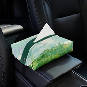 梵高创意风景车载纸巾盒，汽车创意椅背纸巾，包车内扶手箱多功能纸抽