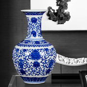 景德镇陶瓷花瓶仿古青花瓷器摆件客厅插花新中式博古架家居装饰品